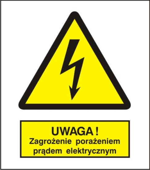 Ostrzeżenie przed porażeniem prądem elektrycznym